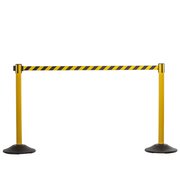 Us Weight Yellow Premium Steel Stanchion with 7.5ft Retractable Chevron Belt U2104CYB